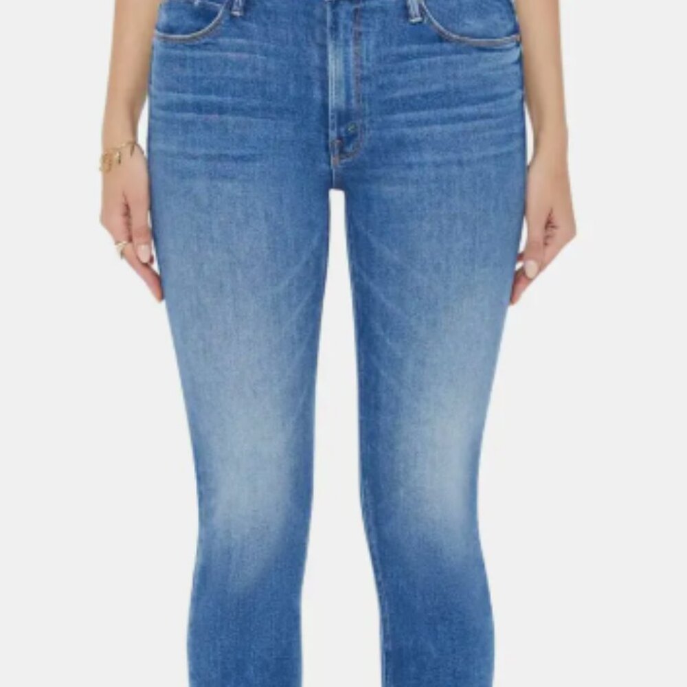 MOTHER The Dazzler Mid Rise Ankle Straight Leg Jeans
